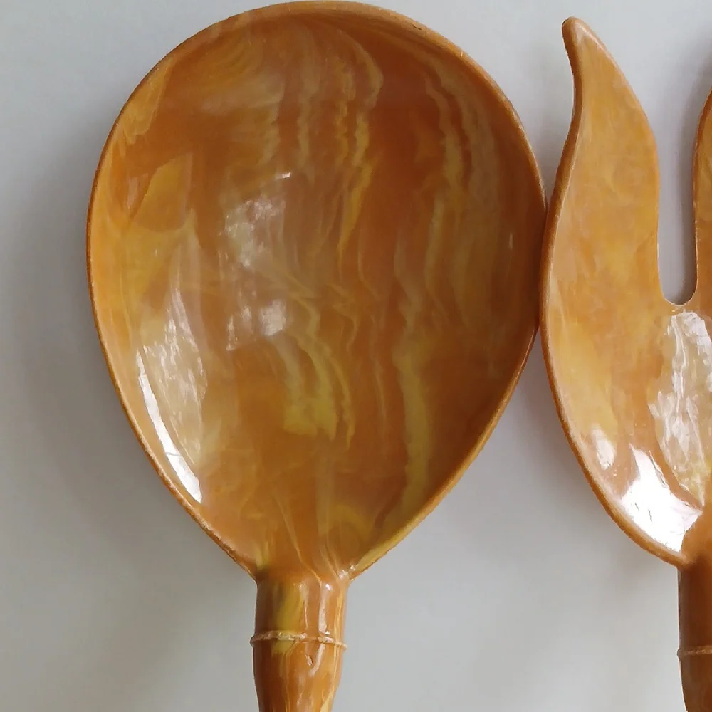 Imperial Vintage plastic Made in USA Spoon/Fork Serving Set